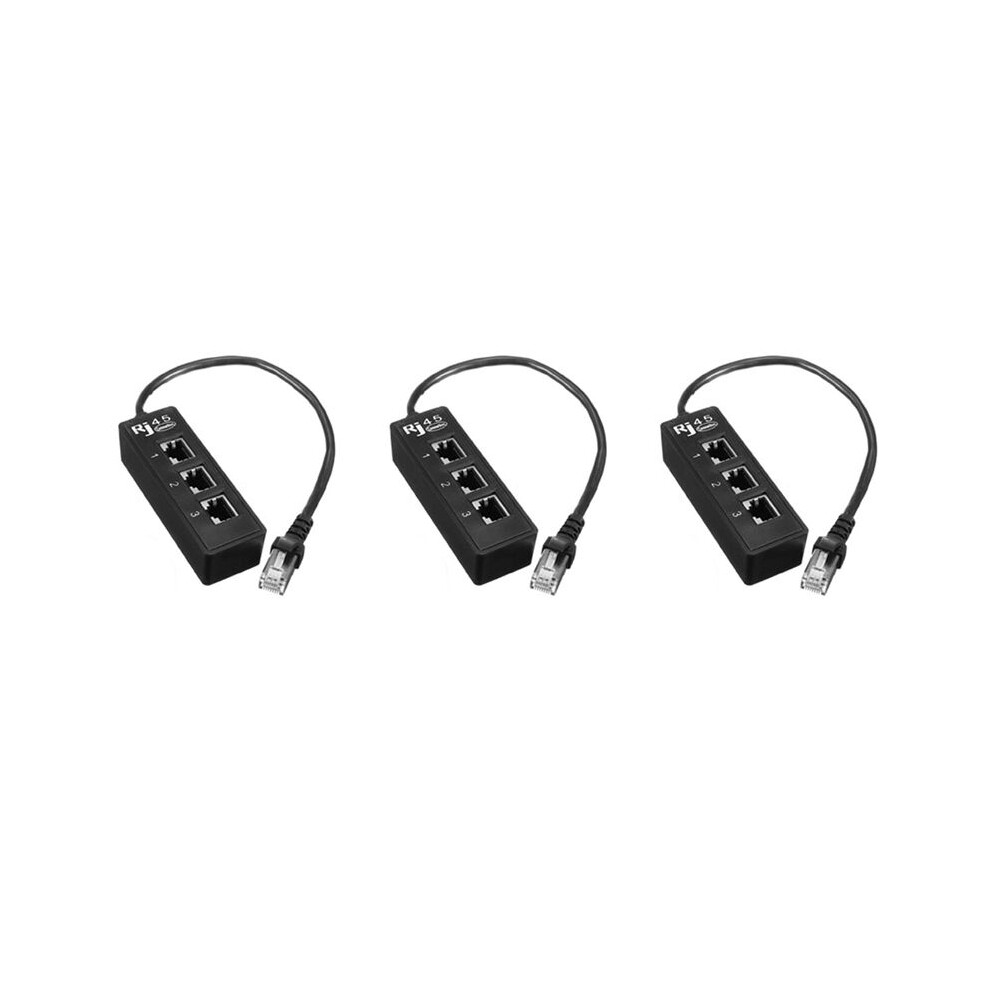 Photos - Ethernet Cable 3X RJ45 Male to 3 RJ45 Female Port Network Extender Cable Splitter LAN Ethernet