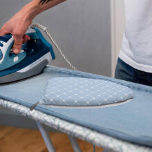 Portable Mini Ironing Board for Clothes with Insulation Net, Space-Saving Handheld Steamer Mitt Made