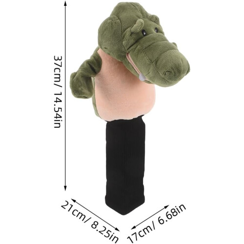 Husă de golf cu model de aligator din pluș, pentru driver și lemn de fairway 1