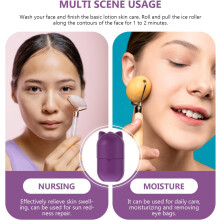 Moule à glace en silicone pour massage facial, rouleau de beauté rafraîchissant pour soulager la douleur