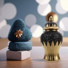 Keramikvase, Ingwertopf, traditionelle Handwerkskunst, ausgehöhlter Topf, dekorative Vase, elegant, schwarz