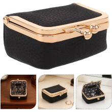 Tragbares Mini-Schmuckkästchen für Damen, kleine Reise-Schmuckbox mit separaten Fächern