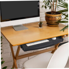 Ausziehbare Tastaturablage 52,5 x 23 cm, ergonomischer Schreibtisch-Organizer aus Aluminiumlegierung und PP im Schubladenstil