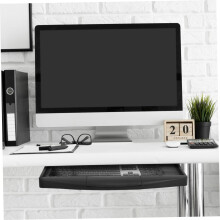 Výsuvný zásobník na klávesnicu 52,5 x 23 cm, ergonomický organizér na stôl z hliníkovej zliatiny, PP, zásuvkový štýl