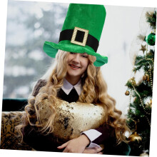 St Patrick's Day Green Leprechaun Hat Velour Festival Headwear One Size Party Performance Accessory