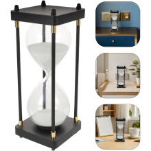 Sanduhr aus Massivholz mit Glas- und Aluminiumoxidrohr