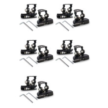 Universal LED Light Bar Mounting Brackets, Adjustable Hood Pillar Mounts, 10PCS