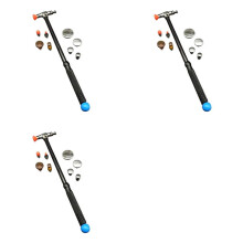 3X Auto Deukreparatiehamer Carrosseriereparatie Percussie Nivelleringshamer Vervangbaar Traceless Reparatiegereedschap Koolstofvezel