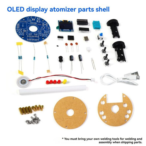 USB Humidifier Electronic DIY Welding Kit Circuit Board OLED Display Temperature and Humidity Atomizer DIY Parts 1