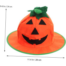 Halloween Party Pumpkin Hat Lightweight Stage Performance Prop Comfortable Velvet Pumpkin Cap