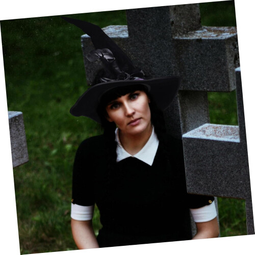 Καπέλο Halloween για γυναίκες άνδρες Μαύρο αξεσουάρ κοστουμιού μάγου-μάγου