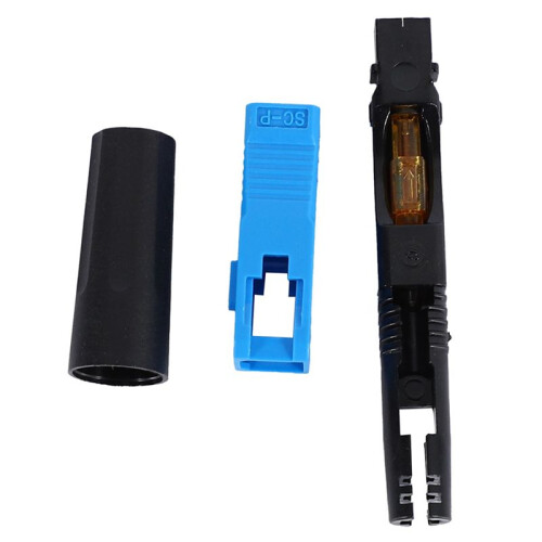200 Pcs Embedded Sc Upc Fiber Optic Fast Connector Ftth Single-Mode Fiber Optic Sc Quick Connector Sc Adapter 2