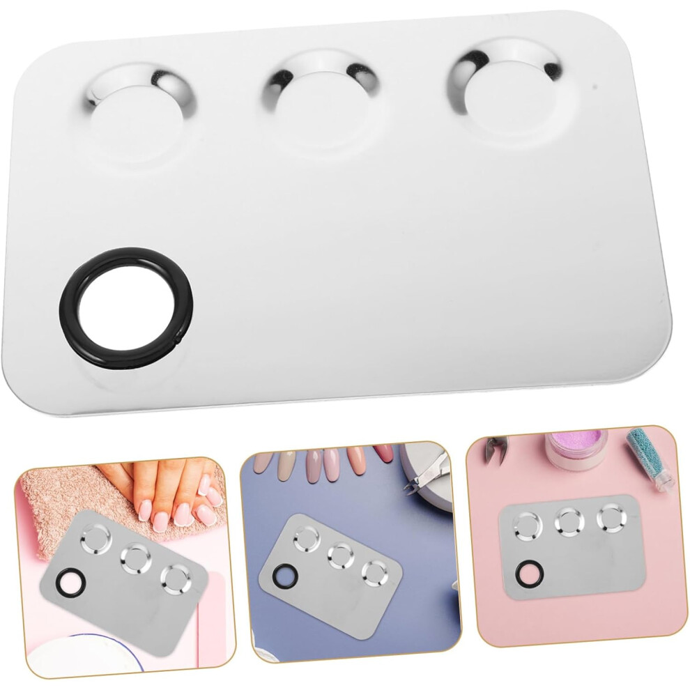 Hkhbjs Stainless Steel Mixing Plate For Foundation Eye Makeup Palette Makeup Mixing Tray For Professional Artist Use