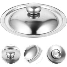 Tapa universal para sartén, tapa de repuesto redonda de acero inoxidable a prueba de derrames.