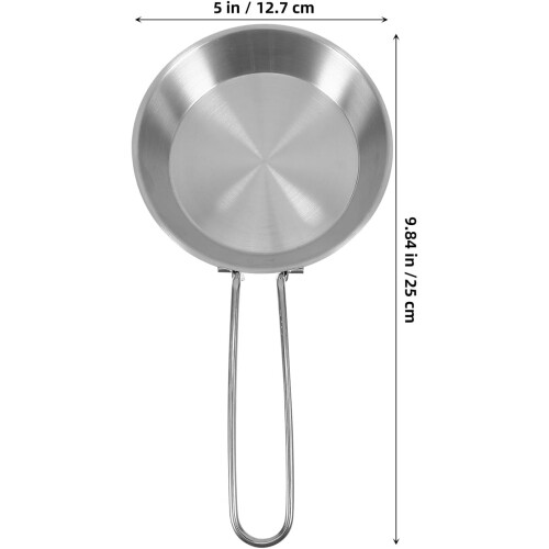 Tragbare Edelstahl-Bratpfanne mit klappbarem Griff 1