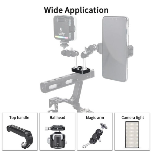2PCS Multi-Functional Cheese Plate with 1/4" & 3/8" Threads,Porous Connection Quick Installation Board for Camera Cage 2