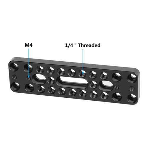 Camera Baseplate Extension Long Cheese Plate with Multiple 1/4inch-20 Thread Holes for DLSR Camera DIY Setup 2