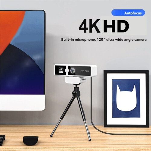 4K High Definition Computer Camera Network Live Broadcast High Definition Video Conference USB Camera Black 2