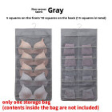 (Gray Front 5) Organizer Closet Hanging With Multiple Pockets For Lingerie Socks And Use