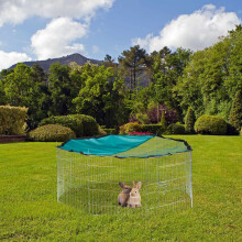 Kleine dierenren met beschermnet en bodem