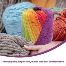 40G/ Colorful Lace Cotton Yarn Segmental Dyeing Gradient Yarn DIY Hand Knitting Crochet Garment Doll Lace Yarn A