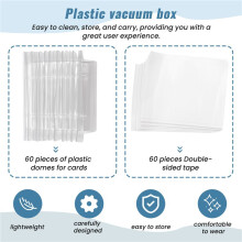 60Pcs Lip Balm Pouches Clear Plastic Clear Lipstick Money Holder Plastic Domes With Double Side Tape For DIY Crafts