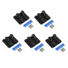 5X Paneel met 4 Functies Dubbele USB-Oplader Groene LED Volt 12V Stopcontact aan-UIT-Schakelaar