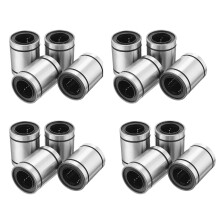 16Pzs LM20UU 20X32X42mm Buje de Rodamiento de Bolas de Movimiento Lineal Sello de Caucho de Doble Lado