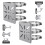 2Pcs Universal Wall Mounting Bracket with 6 Loops, Stainless Steel Vertical Pole Mount Adapter for CCTV Security Camera 2