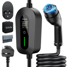 EzGoGo EV Charger 3 Pin Plug 65.62Ft/20M 3kW 6-13A Type 2 Charging Cable