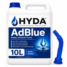HYDA AdBlue 10 Litres Ad Blue Diesel Exhaust Fluid DEF ISO 22241 for Diesel Cars Vans Trucks Commercial Vehicles High Purity Urea Solution Easy Pour