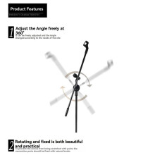 Adjustable Professional Microphone Stand with Boom Arm Sturdy Base for Studio and Live Performances