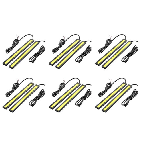 12 X Waterdichte, Superheldere Auto DRL-Mistlampen COB LED-Licht Wit