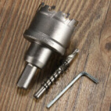 (42mm)Broca con punta de acero de carburo de aleación Herramienta de sierra de agujero de cortador de madera de metal 1545 mm