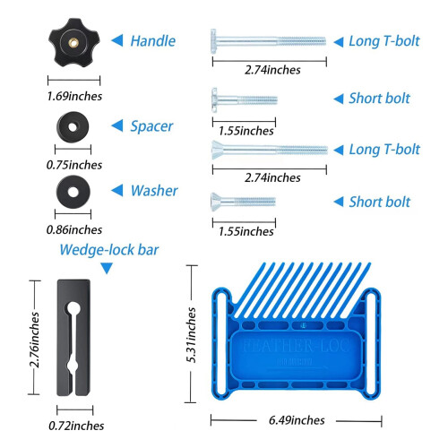 Upgraded Featherboard Safety Device Stackable Feather Board Fits Most Standard , T-Slots, T-Rails  Table Saws, 1