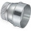 Adaptador de Duto de Ar de Aço Galvanizado, Redutor de Duto de 5 A 4 Polegadas, Conector de Tubo Redondo Frisado, Acoplamento de Encaixe 1