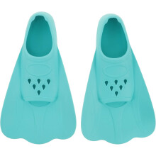 Palmes de natation en silicone, aide à la natation, palmes d'entraînement portables vert clair