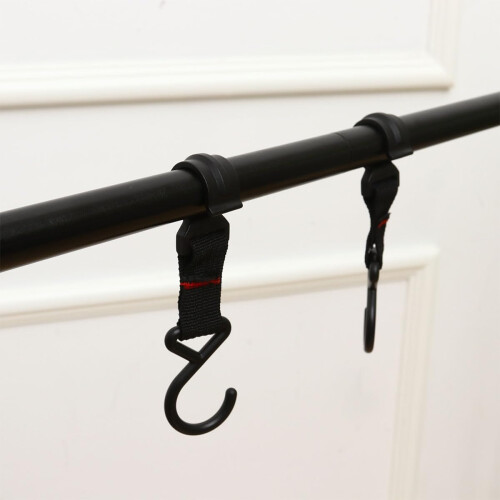 Outdoor Camping Tripod Rack Large Black, Portable Multi-Functional Camping Clothes Hanger 2
