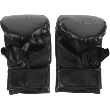 Gants de boxe demi-doigts pour adultes et gants de kickboxing noirs de protection, portables pour l'entraînement à la boxe