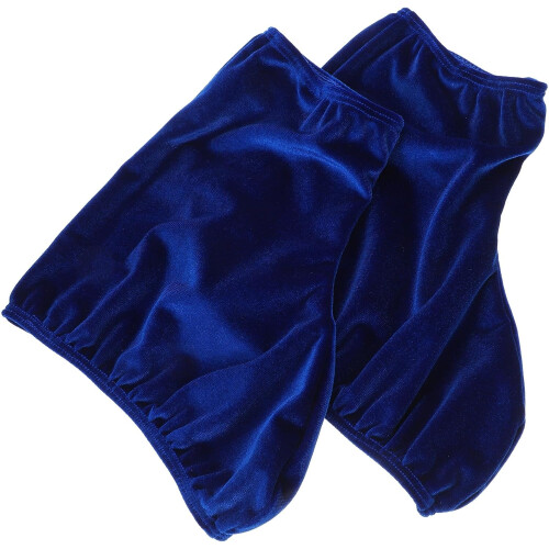 Skridskoskydd 1 par blå polyester skridskoskydd elastiska slitstarka skydd