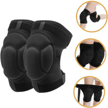 1pair mangas de joelho esportivas espessadas almofadas protetoras de joelho para homens mulheres suporte flexível anti-colisão