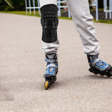 Genouillères de protection pour le patin à roulettes et le cyclisme, genouillères noires pour activités de plein air