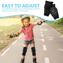 Rodilleras de protección para patinaje y ciclismo, rodilleras negras para actividades al aire libre.