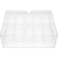 Aufbewahrungsbox für 200 Pokerchips mit Deckel, Acryl-Pokerchip-Box, ideal für Spieleabende und Turniere