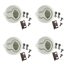 4X Hatch Round Pull LatchLatch Flush Pull For1/4 Door Boat Deck Hatch RV Drawers Cabinet Yacht