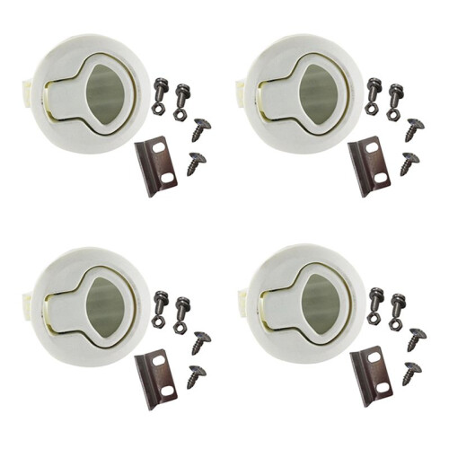 4X  Hatch Round Pull LatchLatch Flush Pull For1/4 Door Boat Deck Hatch RV Drawers Cabinet Yacht