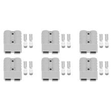 6X for Anderson Style Plug Connectors 50A 600V 6-12AWG AC/ Power Tool for 6AWG Plated Solid Terminals Plugs Gray