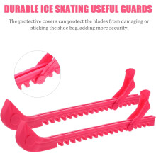 Paire de protège-lames roses pour patins à glace, housses de protection pour patins de hockey et patins artistiques