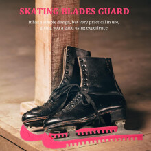 Pair of Pink Ice Skate Blade Guards Covers Protective Sheaths for Hockey and Figure Skates