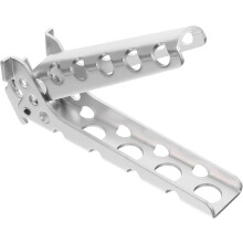 Topfhalter aus Aluminiumlegierung mit integriertem Tellerhalter – hitzebeständig und rostfrei – ideal für Camping.